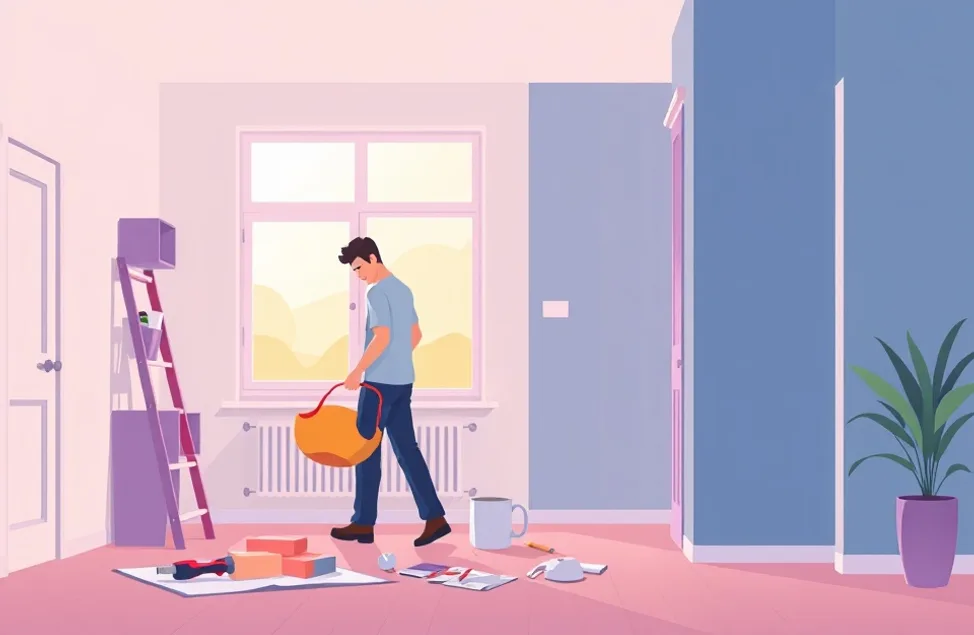 Intérieur rénové après travaux de peinture à Choisy-le-Roi